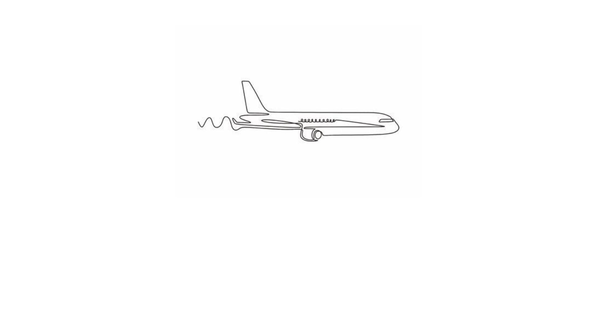airplane one line art